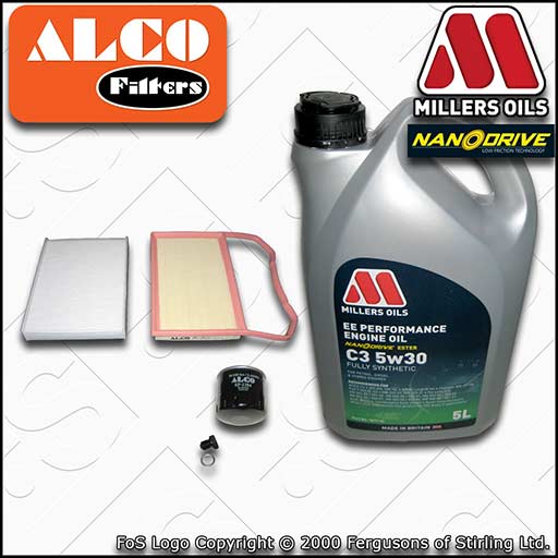 SERVICE KIT for SEAT MII 1.0 OIL AIR CABIN FILTERS +EE NANO 5w30 OIL (2011-2019)
