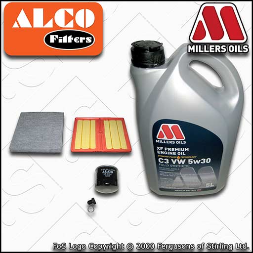 SERVICE KIT for SEAT LEON 5F 1.0 TSI OIL AIR CABIN FILTERS with OIL (2015-2020)