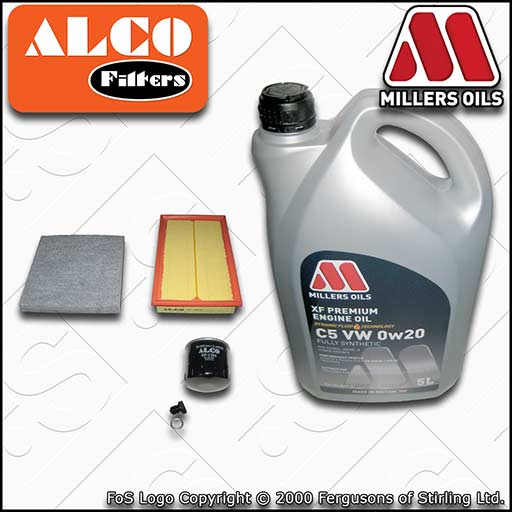 SERVICE KIT for AUDI A3 8V 1.5 TFSI OIL AIR CABIN FILTERS +OIL (2017-2020)