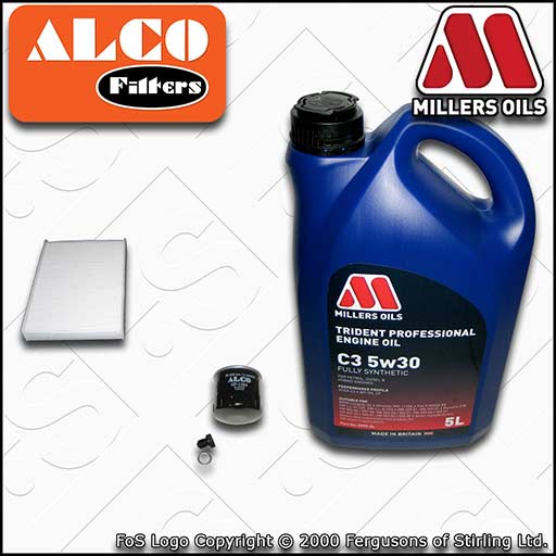 SERVICE KIT for SEAT MII 1.0 OIL CABIN FILTERS +C3 5w30 OIL (2011-2019)