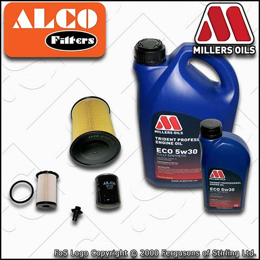 SERVICE KIT for FORD C-MAX 1.8 TDCI OIL AIR FUEL FILTER +ECO OIL 2007-2010