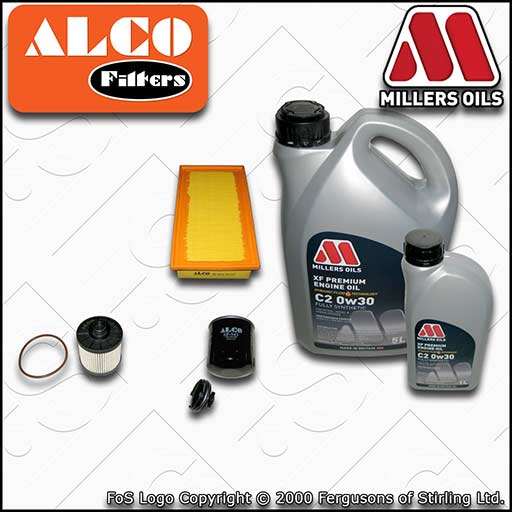 SERVICE KIT for DS DS7 2L BLUEHDI OIL AIR FUEL FILTERS with C2 OIL (2017-2020)