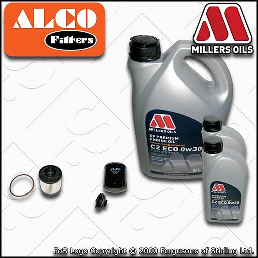 SERVICE KIT for FORD MONDEO MK5 2.0 TDCI OIL FUEL FILTER +C2 ECO OIL (2014-2022)