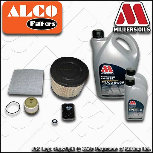 SERVICE KIT for TOYOTA HILUX 2.5/3.0 D-4D OIL AIR FUEL CABIN FILTER +OIL (04-15)