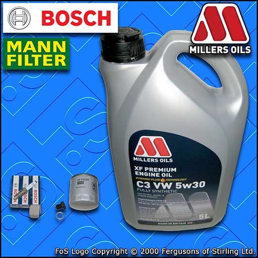 SERVICE KIT for SEAT MII 1.0 OIL FILTER PLUGS +5w30 APPROVED OIL (2011-2020)