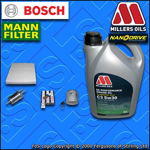 SERVICE KIT for VW POLO 1.0 TSI CHZB CHZC OIL FUEL CABIN FILTER PLUGS +OIL 14-17