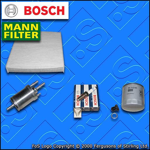 SERVICE KIT for VW POLO 1.0 TSI CHZB CHZC OIL FUEL CABIN FILTERS PLUGS 2014-2017