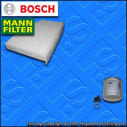SERVICE KIT for VW CADDY SA 1.0 1.2 1.4 TSI BOSCH OIL CABIN FILTERS (2015-2020)