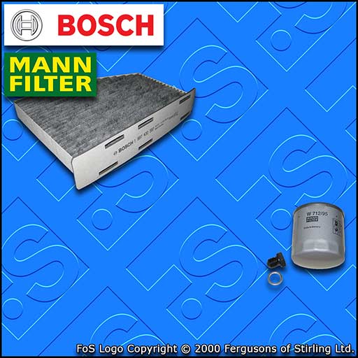 SERVICE KIT for VW CADDY SA 1.0 1.2 1.4 TSI BOSCH OIL CABIN FILTERS (2015-2020)