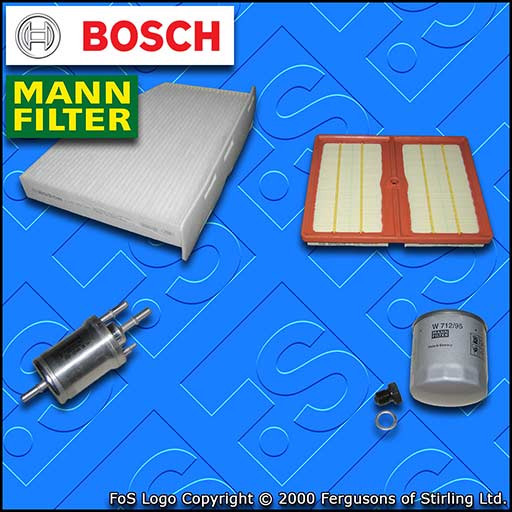 SERVICE KIT for VW CADDY SA 1.0 TSI BOSCH OIL AIR FUEL CABIN FILTERS (2015-2020)