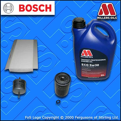 SERVICE KIT for FORD FIESTA MK4 MK5 1.6 16V OIL FUEL CABIN FILTER +OIL 1996-2002