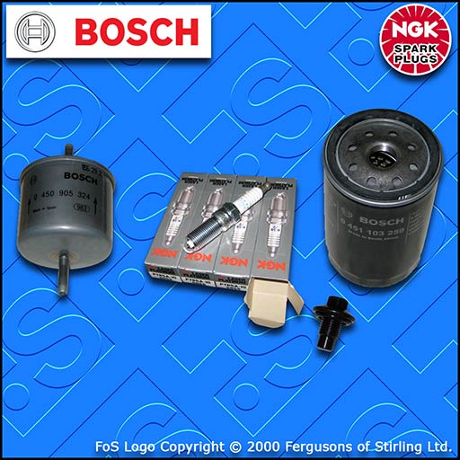 SERVICE KIT for FORD PUMA 1.6 1.7 BOSCH OIL FUEL FILTERS NGK PLUGS (1997-2002)