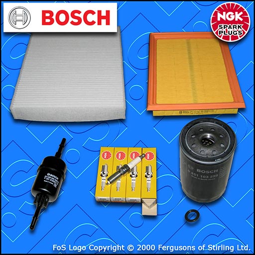 SERVICE KIT for FORD FIESTA MK6 1.3 8V OIL AIR FUEL CABIN FILTER PLUGS 2002-2008