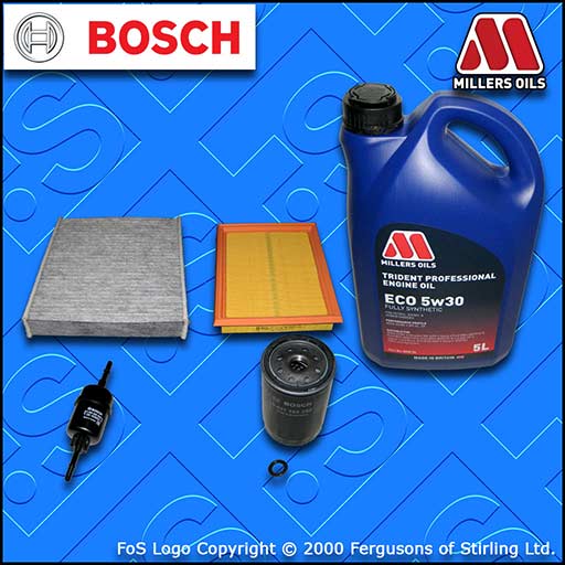 SERVICE KIT for FORD FIESTA MK6 1.6 16V OIL AIR FUEL CABIN FILTERS +OIL (02-06)