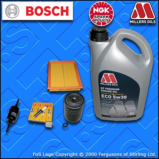 SERVICE KIT for FORD FIESTA MK6 1.6 16V OIL AIR FUEL FILTERS PLUGS +OIL (02-06)