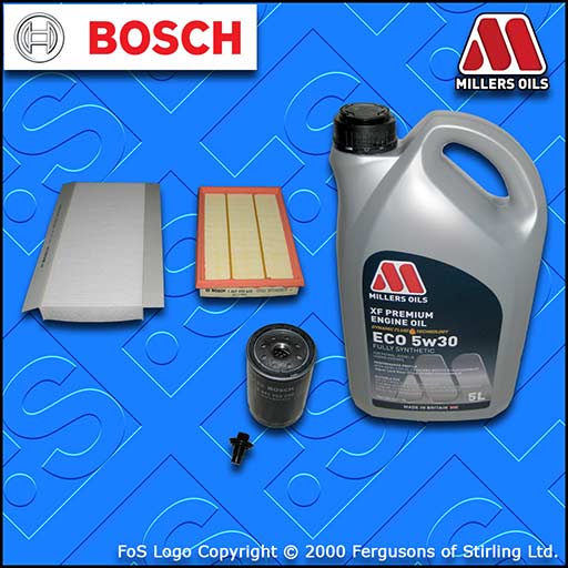 SERVICE KIT for FORD PUMA 1.6 1.7 OIL AIR CABIN FILTERS +XF ECO OIL (1997-2002)