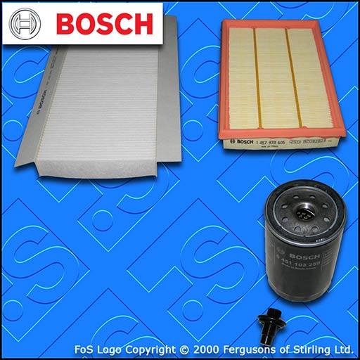 SERVICE KIT for FORD PUMA 1.6 1.7 BOSCH OIL AIR CABIN FILTERS (1997-2002)