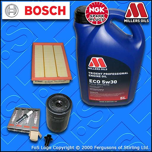 SERVICE KIT for FORD PUMA 1.6 1.7 OIL AIR FILTERS PLUGS +LL OIL (1997-2002)