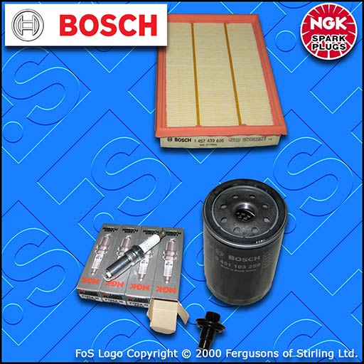 SERVICE KIT for FORD PUMA 1.6 1.7 BOSCH OIL AIR FILTERS NGK PLUGS (1997-2002)