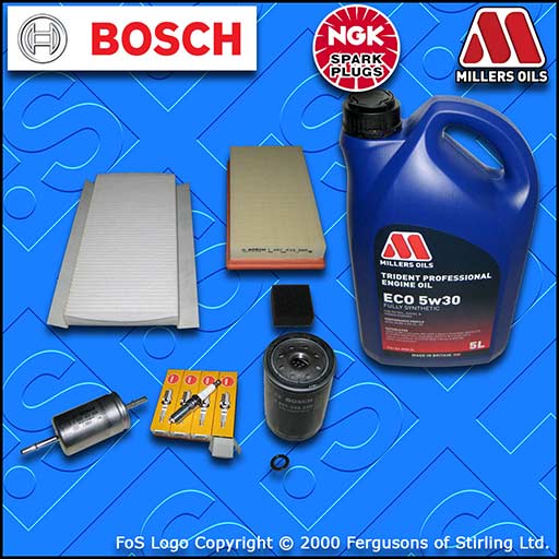 SERVICE KIT for FORD FOCUS MK1 1.6 PETROL OIL AIR FUEL CABIN FILTERS PLUGS +OIL