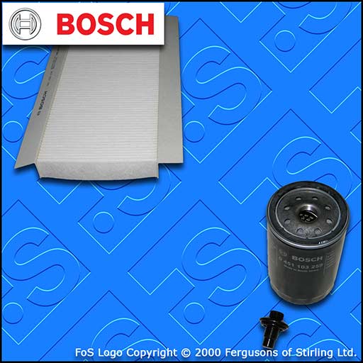SERVICE KIT for FORD PUMA 1.6 1.7 BOSCH OIL CABIN FILTERS (1997-2002)