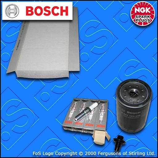 SERVICE KIT for FORD PUMA 1.6 1.7 BOSCH OIL CABIN FILTERS NGK PLUGS (1997-2002)