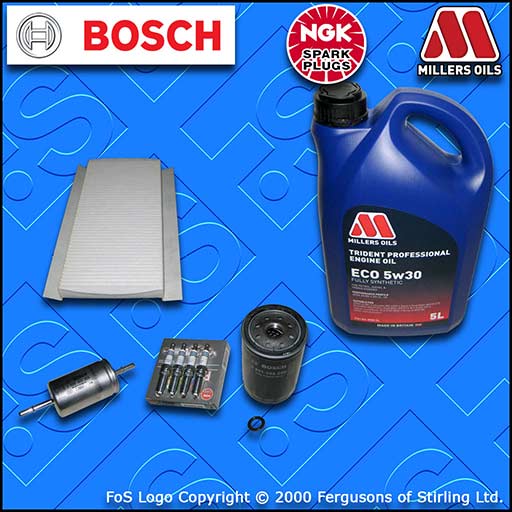 SERVICE KIT for FORD FOCUS MK1 ST170 OIL FUEL CABIN FILTERS PLUGS +OIL 2002-2004