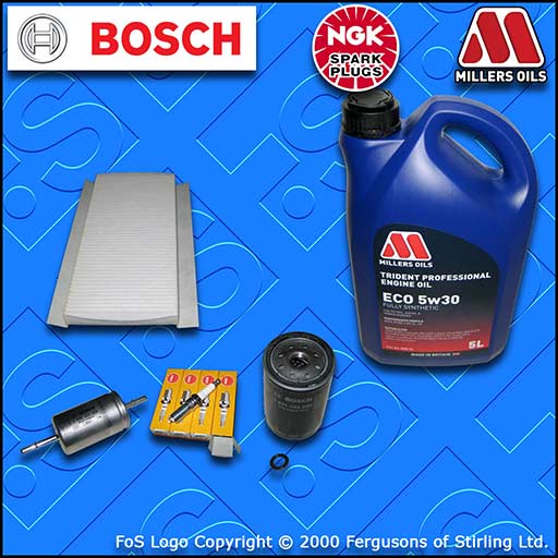 SERVICE KIT for FORD FOCUS MK1 1.6 PETROL OIL FUEL CABIN FILTER PLUGS +OIL 98-04