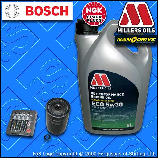SERVICE KIT for FORD FOCUS MK1 ST170 OIL FILTER PLUGS +5L EE ECO OIL (2002-2004)
