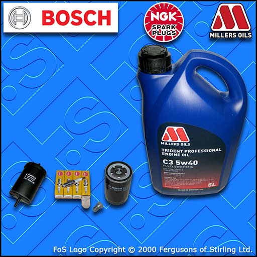 SERVICE KIT for AUDI A4 (B6) 2.0 20V PETROL OIL FUEL FILTER PLUGS +OIL 2000-2008