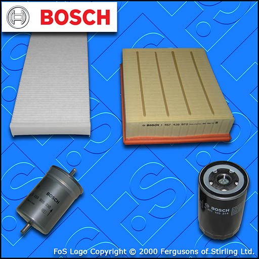 SERVICE KIT for AUDI A4 (B5) 1.6 8V BOSCH OIL AIR FUEL CABIN FILTERS (1995-2001)