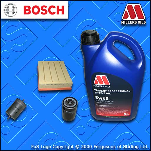 SERVICE KIT for AUDI A4 (B5) 1.8 20V OIL AIR FUEL FILTERS +5w40 OIL (1995-2001)