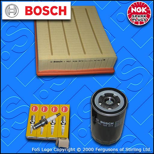 SERVICE KIT for AUDI A4 (B5) 1.8 20V BOSCH OIL AIR FILTERS NGK PLUGS (1995-2001)