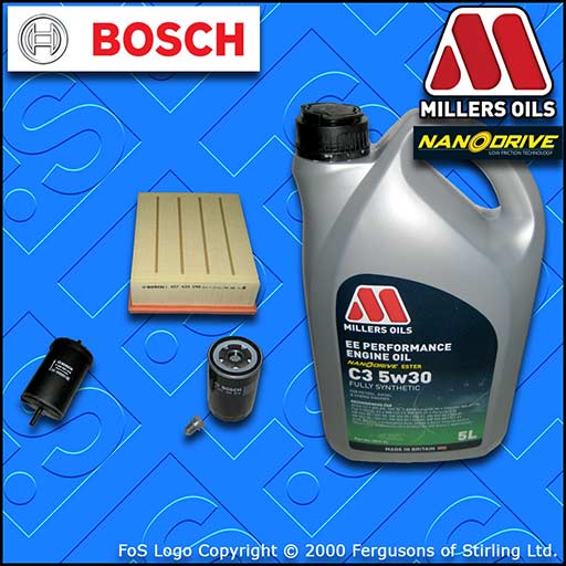 SERVICE KIT for AUDI A4 (B6) 2.0 20V PETROL OIL AIR FUEL FILTER +OIL (2000-2008)