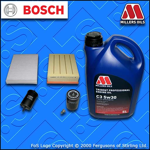 SERVICE KIT AUDI A4 (B6) 2.0 20V PETROL OIL AIR FUEL CABIN FILTER +OIL 2000-2008