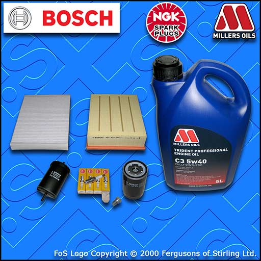 SERVICE KIT AUDI A4 (B6) 2.0 20V OIL AIR FUEL CABIN FILTERS PLUGS +OIL 2000-2008