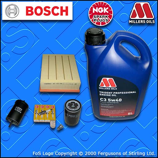 SERVICE KIT AUDI A4 (B6) 2.0 20V PETROL OIL AIR FUEL FILTER PLUGS +OIL 2000-2008