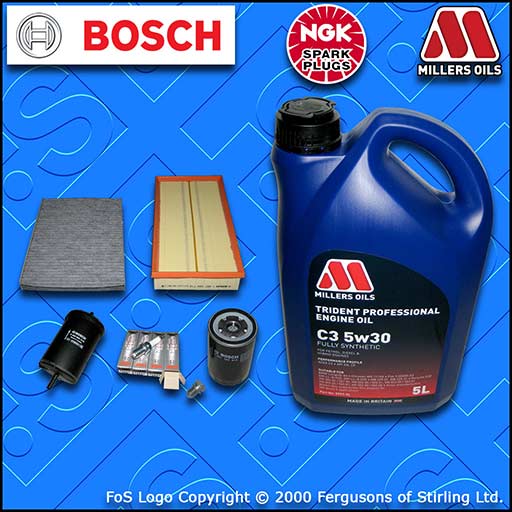 SERVICE KIT VW NEW BEETLE 1.8 20V OIL AIR FUEL CABIN FILTER PLUGS +OIL 1998-2010