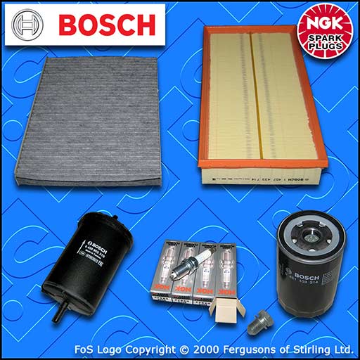 SERVICE KIT VW NEW BEETLE 1.8 20V PETROL OIL AIR FUEL CABIN FILTERS PLUGS 98-10
