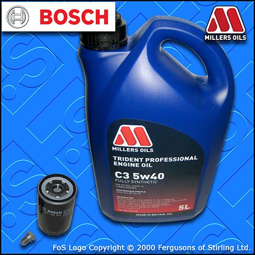 SERVICE KIT for SEAT IBIZA (6L) 1.8 T BBU BJX OIL FILTER+5w40 LL OIL (2003-2008)