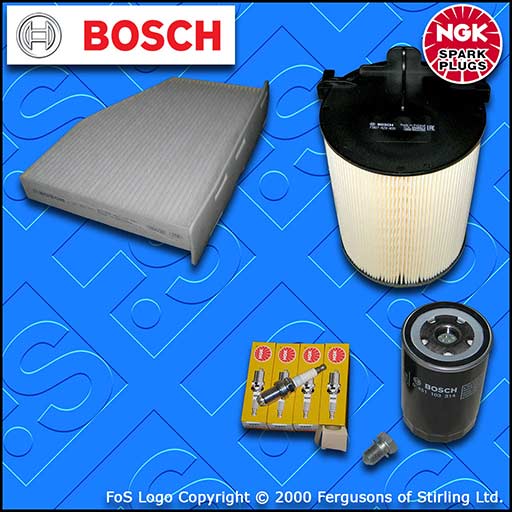 SERVICE KIT for VW GOLF MK6 1.6 BSE BSF OIL AIR CABIN FILTERS PLUGS (2008-2013)