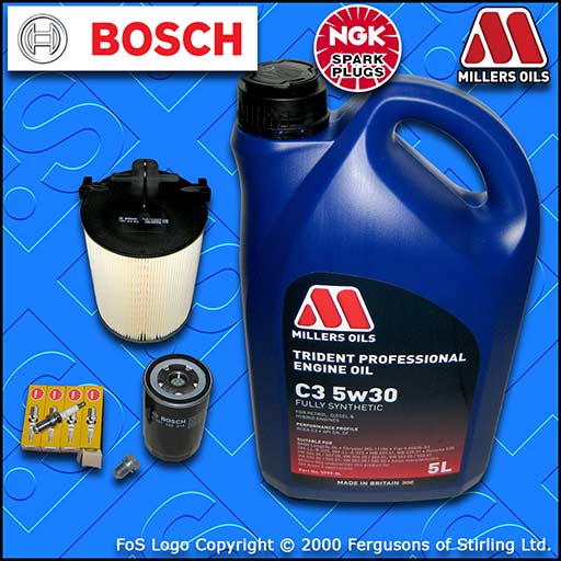 SERVICE KIT for VW GOLF MK6 (5K) 1.6 BSE BSF OIL AIR FILTER PLUGS +OIL 2008-2013