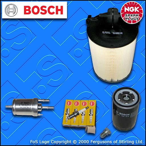 SERVICE KIT for VW GOLF MK6 1.6 BSE BSF OIL AIR FUEL FILTERS PLUGS (2008-2013)
