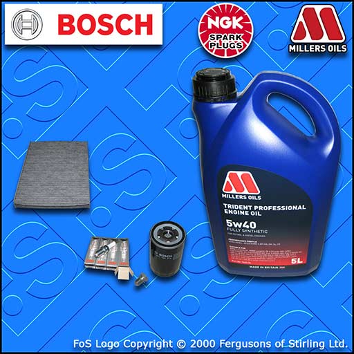 SERVICE KIT for AUDI A3 (8L) 1.8 TURBO 20V OIL CABIN FILTER PLUGS +OIL 1997-2003