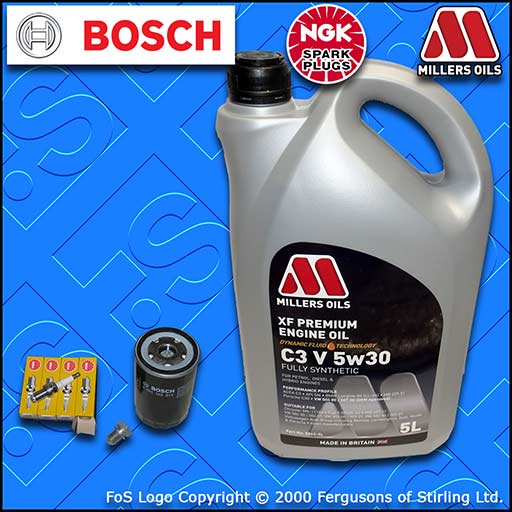 SERVICE KIT for VW GOLF MK6 (5K) 1.6 BSE BSF OIL FILTER PLUGS+5L OIL (2008-2013)