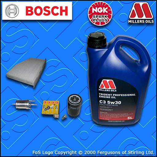 SERVICE KIT for AUDI A3 (8P) 1.6 8V OIL FUEL CABIN FILTER PLUGS +OIL (2003-2013)