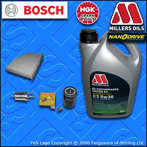 SERVICE KIT VW GOLF MK6 1.6 BSE BSF OIL FUEL CABIN FILTER PLUGS +OIL (2008-2013)