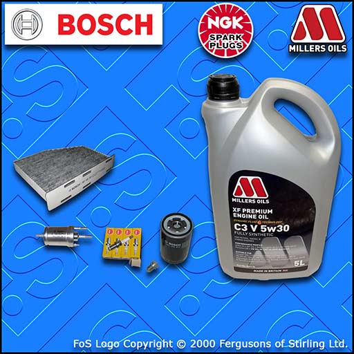 SERVICE KIT VW GOLF MK6 1.6 BSE BSF OIL FUEL CABIN FILTER PLUGS +OIL (2008-2013)