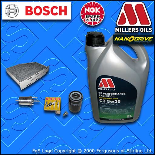 SERVICE KIT VW GOLF MK6 1.6 BSE BSF OIL FUEL CABIN FILTER PLUGS +OIL (2008-2013)