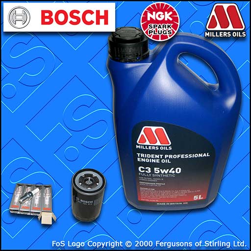 SERVICE KIT for SEAT IBIZA (6L) 1.8 T OIL FILTER PLUGS +5w40 LL OIL (2003-2008)